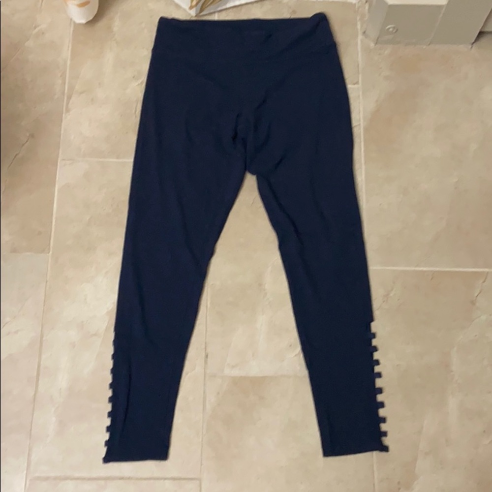 Navy Leggings with cute leg detail